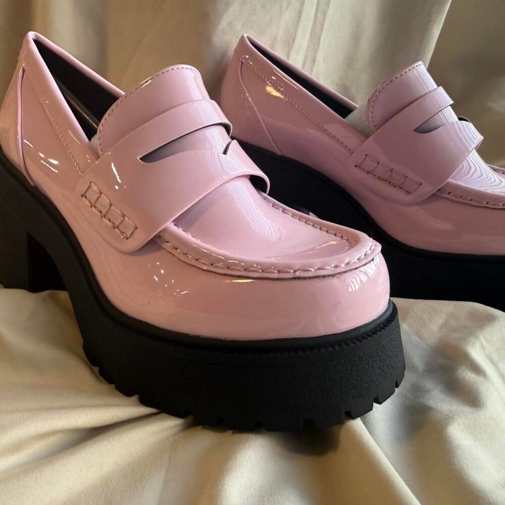 Soda pink patent leather platform size 7.5